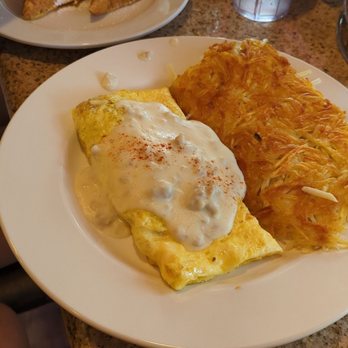 Brail's Restaurant - Rice Omelette (fried rice omelette) and a side of French toast - Breakfast & Brunch Near Me - Eugene, Oregon