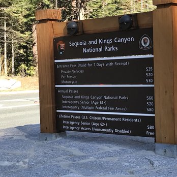 Kings Canyon National Park - Entrance fees as of 10-14-18 - Parks Near Me - Three Rivers, California Kings Canyon National Park - Entrance fees as of 10-14-18 - Parks Near Me - Three Rivers, California