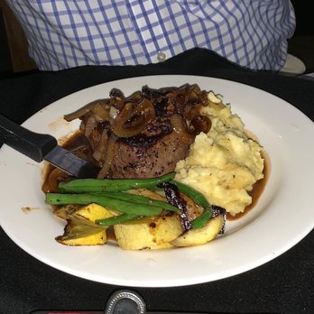 Via Emilia - 7oz filet with potatoes and veggies. - Italian Near Me - Mobile, Alabama Via Emilia - 7oz filet with potatoes and veggies. - Italian Near Me - Mobile, Alabama