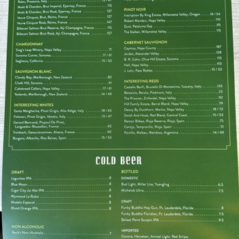 Avocado Grill - Drinks menu - Tapas/Small Plates Near Me - West Palm Beach, Florida