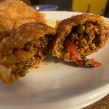 Social Urban Bistro - Beef Empanada ( close-up) - Cuban Near Me - Summerville, South Carolina Social Urban Bistro - Beef Empanada ( close-up) - Cuban Near Me - Summerville, South Carolina