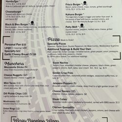 Headwaters Grill & Bar - First page of current menu 9/7/25