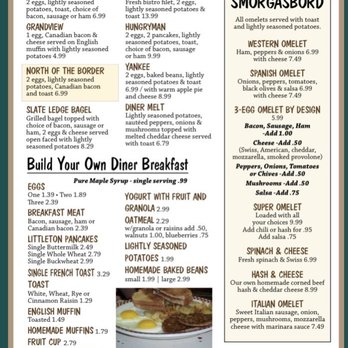 Littleton Diner - Breakfast menu 12.29.21 - Diners Near Me - Littleton, New Hampshire