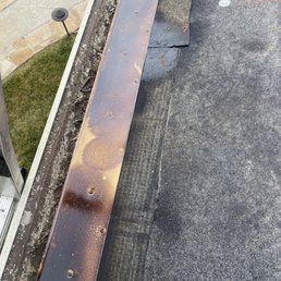 Damaged roof line