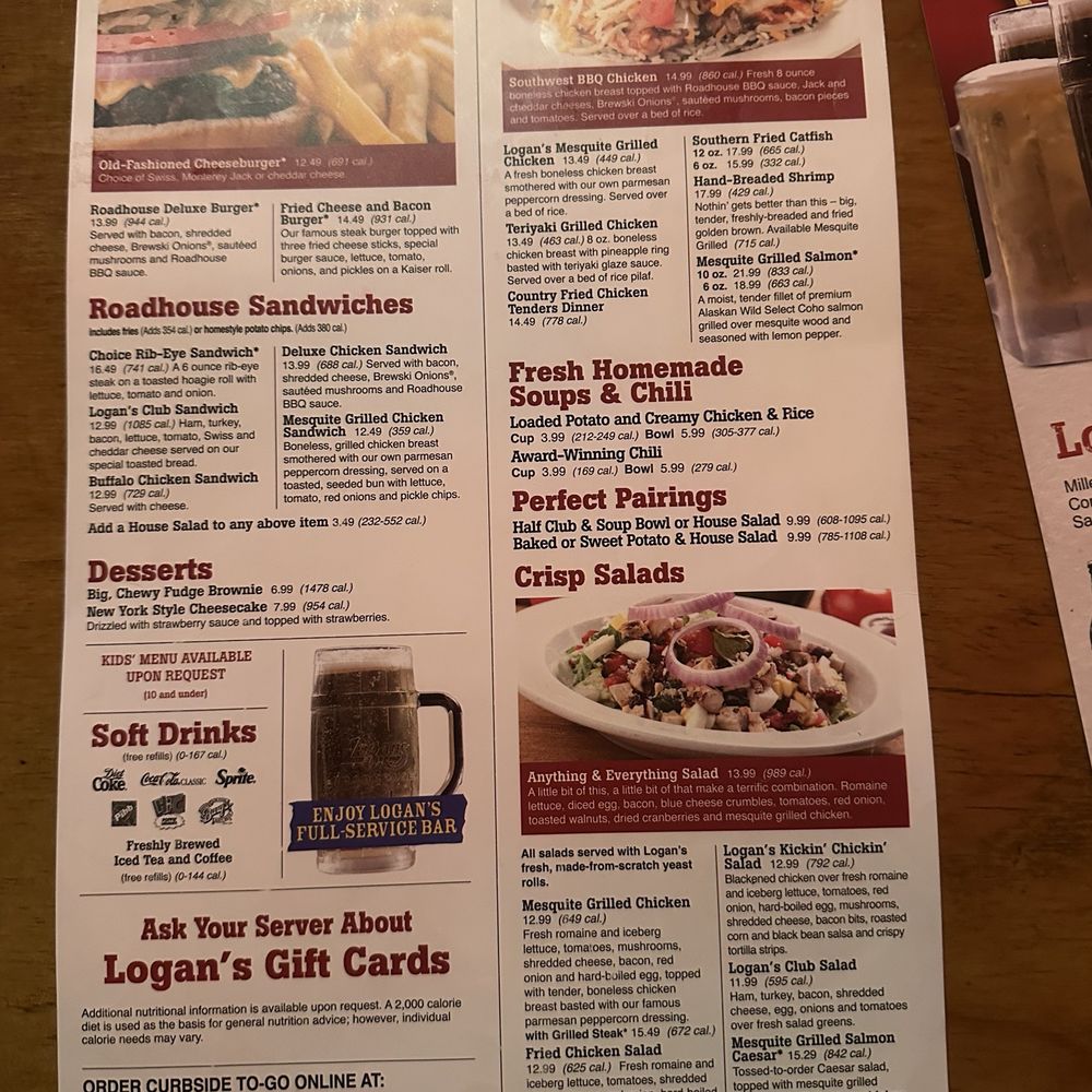 Logan's Roadhouse - Menu. - Steakhouses Near Me - N Myrtle Beach, South Carolina