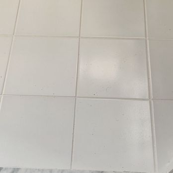 Window Genie of Naples - (2nd bathroom) of window screen being wiped off inside the bathroom and debris being left all over the floor and toilet - Window Washing Near Me - Naples, Florida