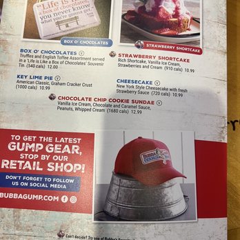 Bubba Gump Shrimp - Menu - Seafood Near Me - Laughlin, Nevada