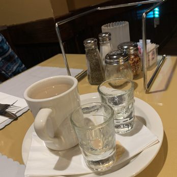 Caruso's Italian Kitchen - What do you think was in the two shot glasses? - Cocktail Bars Near Me - Tujunga, California