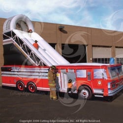 Grandslam Entertainment - Firetruck Slide the largest inflatable in Northeast Arkansas.