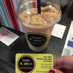 Dash and Joeys - The ET- kiwi, banana, strawberry, Greek yogurt and pineapple juice.