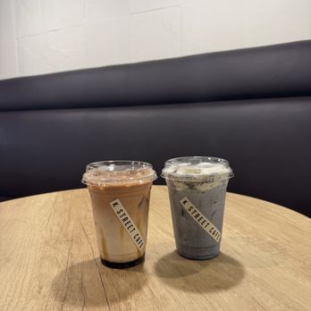 K Street Cafe - Brown sugar milk tea and black sesame latte - Cafes Near Me - West Allis, Wisconsin
