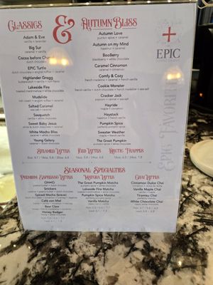 Menu photo 2 EPIC Coffee Shoppe Kettering, OH