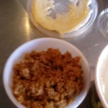 QDOBA Mexican Eats - Meat for nachos...they did this, I did not ask for it this way. - Mexican Near Me - Millbury, Massachusetts