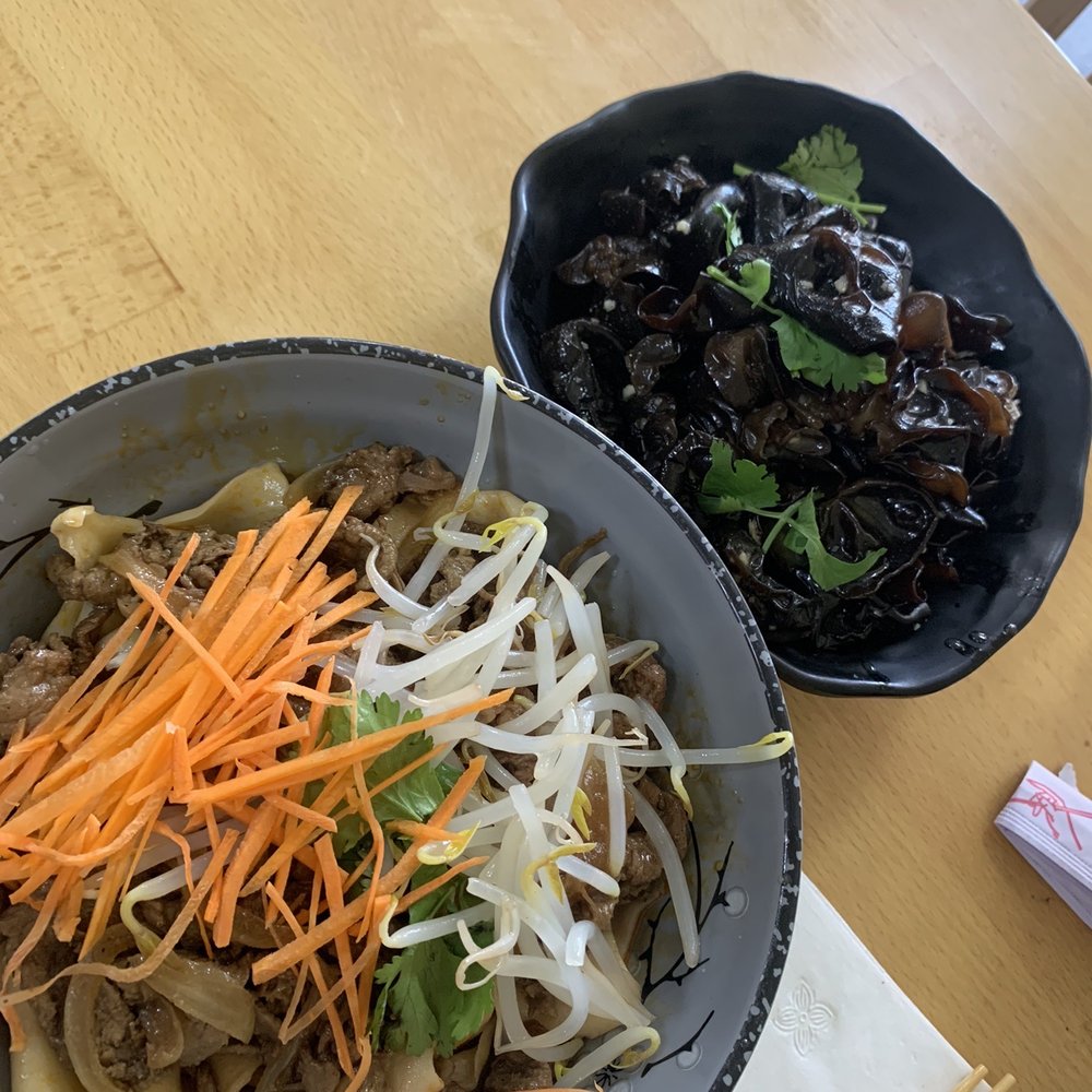 MDM Noodles - Spicy lamb noodles and garlic woodear mushrooms - Chinese Near Me - Brighton, Massachusetts