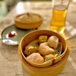Konbu Street Food - Dim Sum a mic of Shrimp and Pork Hash dumplings.