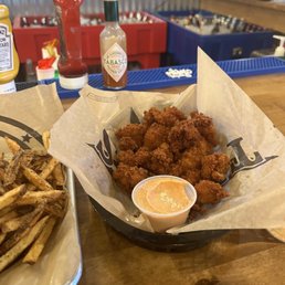 Gator bites with Cajun sauce Gator bites with Cajun sauce