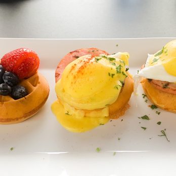 Brownstone Pancake Factory - Mini Waffles Benedict - Breakfast & Brunch Near Me - Edgewater, New Jersey Brownstone Pancake Factory - Mini Waffles Benedict - Breakfast & Brunch Near Me - Edgewater, New Jersey