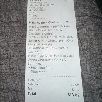 Detroit Cookie Company - Receipt - Bakeries Near Me - Ferndale, Michigan Detroit Cookie Company - Receipt - Bakeries Near Me - Ferndale, Michigan