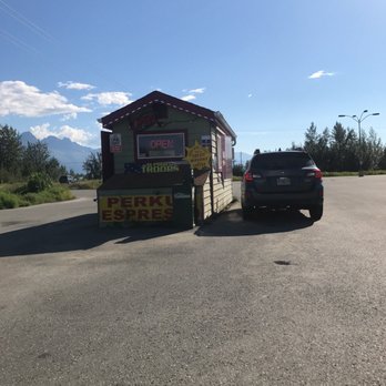 Perkup Espresso - a car parked in front of a store - Coffee & Tea Near Me - Palmer, Alaska