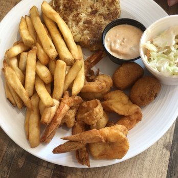 Sunrise Grill - Shrimp and Crabcake plate, $21 - Bars Near Me - Jekyll Island, Georgia Sunrise Grill - Shrimp and Crabcake plate, $21 - Bars Near Me - Jekyll Island, Georgia