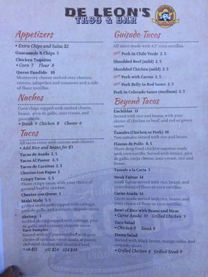 Menu photo 7 De Leon's Taco & Bar Spokane, WA Menu photo 7 De Leon's Taco & Bar Spokane, WA