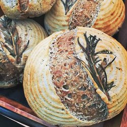 Delish Kitch - Edible Art!   Gluten-Free Potato Rosemary Sourdough!