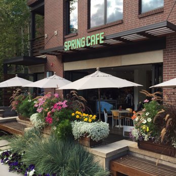 Spring Cafe - Great outdoor patio with a mountain view. - Juice Bars & Smoothies Near Me - Aspen, Colorado