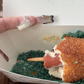 Devil & Angel Desserts - Raw batter inside (didn't order any cheese) - Bubble Tea Near Me - Vallejo, California
