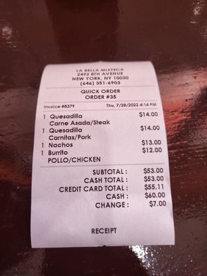 La Bella Mixteca Taqueria & Mexican Grill by null