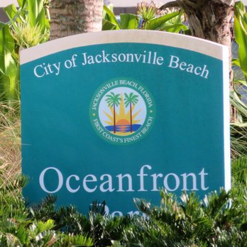 Oceanfront Park - Sign scene along the road near the parking lot entrance - Parks Near Me - Jacksonville Beach, Florida
