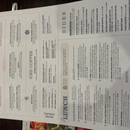 Drink & lunch menu