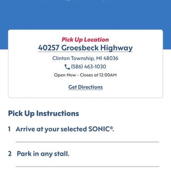 Sonic Drive-In - Burgers Near Me - Clinton Township, Michigan