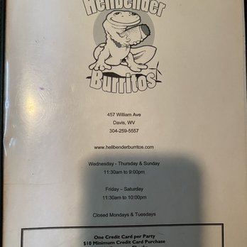Hellbender Burritos - Mexican Near Me - Davis, West Virginia