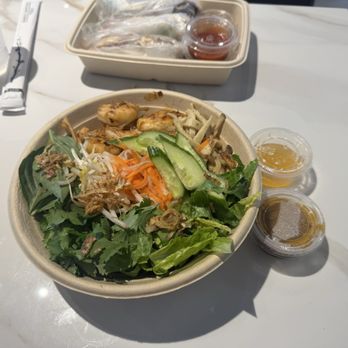 Nem Spring Roll Bar - Shrimp Bowl with Noodles - Asian Fusion Near Me - Dallas, Texas Nem Spring Roll Bar - Shrimp Bowl with Noodles - Asian Fusion Near Me - Dallas, Texas