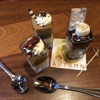 Seasons 52 - Three desserts!! - New American Near Me - Altamonte Springs, Florida Seasons 52 - Three desserts!! - New American Near Me - Altamonte Springs, Florida