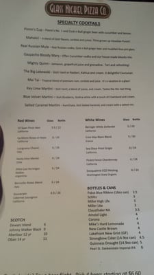 Menu photo 7 Glass Nickel Pizza Co. Madison East Madison, WI Menu photo 7 Glass Nickel Pizza Co. Madison East Madison, WI