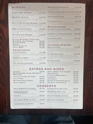 Menu photo 2 Inn On The Loch Lanark, SLK