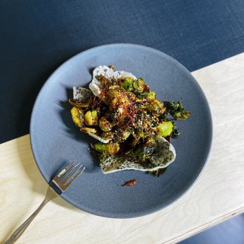 Bronzeville Winery - Brussel Sprouts on Rice Paper - New American Near Me - Chicago, Illinois Bronzeville Winery - Brussel Sprouts on Rice Paper - New American Near Me - Chicago, Illinois