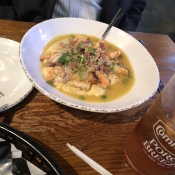 Cajun Steamer Bar & Grill - Co-worker's Seafood on grits - Cajun/Creole Near Me - Birmingham, Alabama