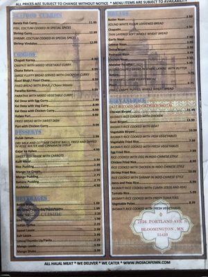 Menu photo 3 India Café Bloomington, MN