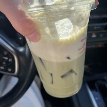 Coffee Code Espresso Bar - Iced strawberry matcha with cold foam :( - Coffee & Tea Near Me - Fullerton, California