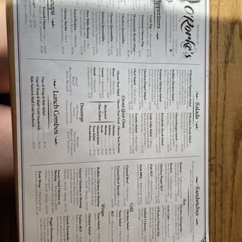 O'Rorke's Eatery & Spirits - Menu - Irish Near Me - Gettysburg, Pennsylvania