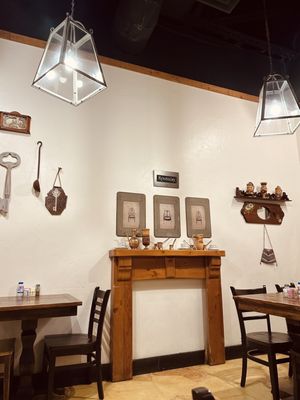 Photo of Platia Greek Kouzina - Frisco, TX, US. Back area seating area!  My favorite place to sit!