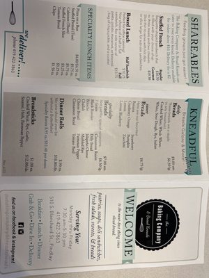 Menu photo 1 Bread Kneads Findlay, OH