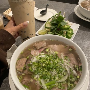 Pho & Beyond - P1. Combination Pho - Dac Biet Jasmine Milk Tea - Vietnamese Near Me - Las Vegas, Nevada Pho & Beyond - P1. Combination Pho - Dac Biet Jasmine Milk Tea - Vietnamese Near Me - Las Vegas, Nevada
