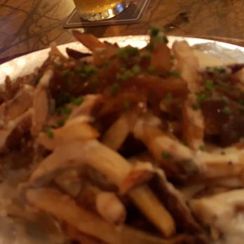 Brick & Brew - Prosciutto Fries..Prosciutto.provolone fondue topped with caramelized onions...a must try... - Gastropubs Near Me - Media, Pennsylvania Brick & Brew - Prosciutto Fries..Prosciutto.provolone fondue topped with caramelized onions...a must try... - Gastropubs Near Me - Media, Pennsylvania