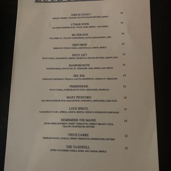 Luce - Cocktail Menu - Italian Near Me - Norfolk, Virginia