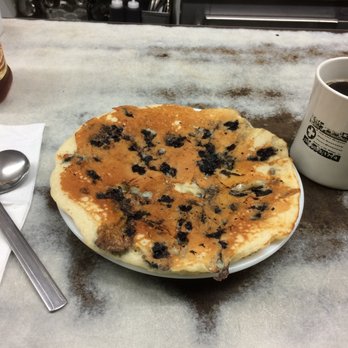 Chet's Diner - Not necessarily the most photogenic specimen, but you'll be hard pressed to find more a delicious blueberry pancake anywhere! - Diners Near Me - Northborough, Massachusetts