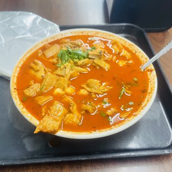 La Morenita - a bowl of soup on a tray - International Grocery Near Me - Los Banos, California
