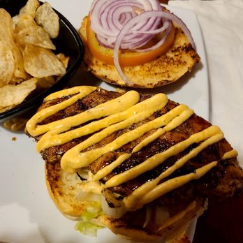 The Tap Room - Jerk chicken sandwich - Breweries Near Me - St John, Virgin Islands